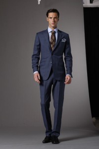 Indochino's Blue Tweed Suit