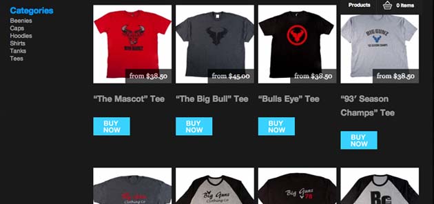 Big Gunz Clothing Website