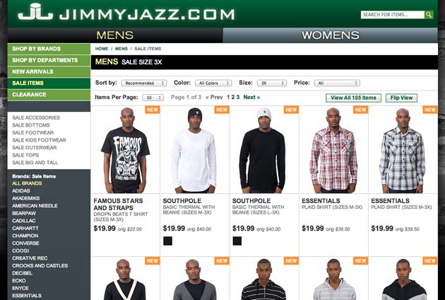 Jimmy Jazz Men's Fall Sale 