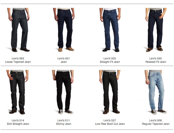 levis jeans styles