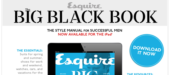 Esquire's Big Black Book on the iPad