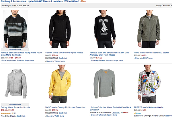 Just a few of Amazon's Hoodies. Find your style here. 