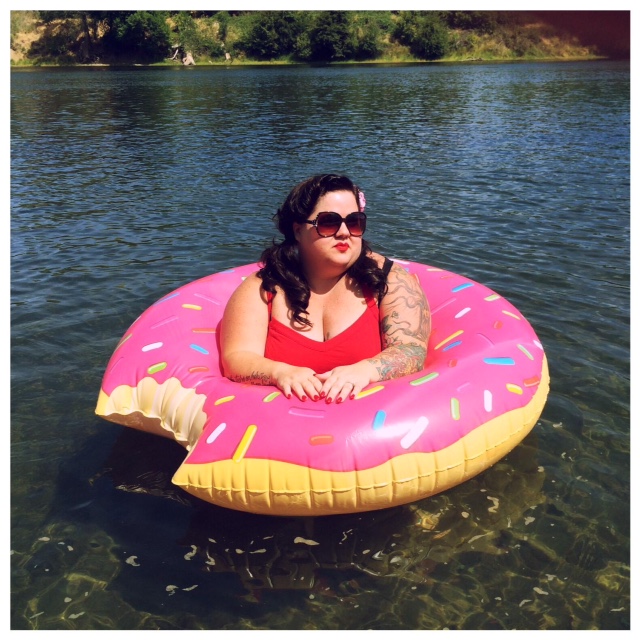 Alysia Angel and the Donut Float
