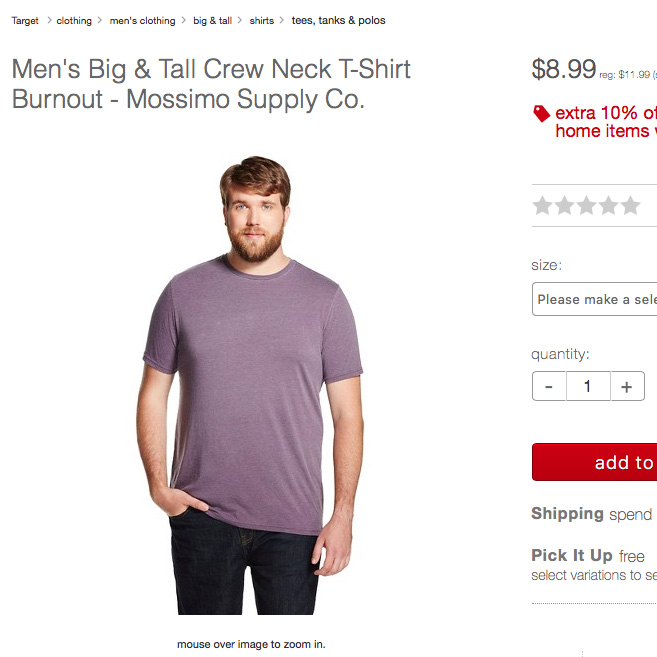 Is this a Target plus size male model?