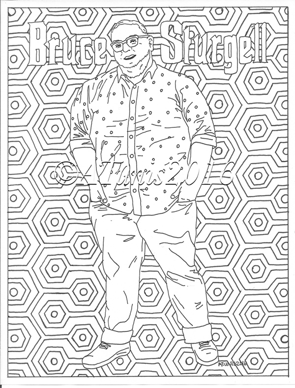 Bruce Sturgell from Chubstr in a new body positive coloring book