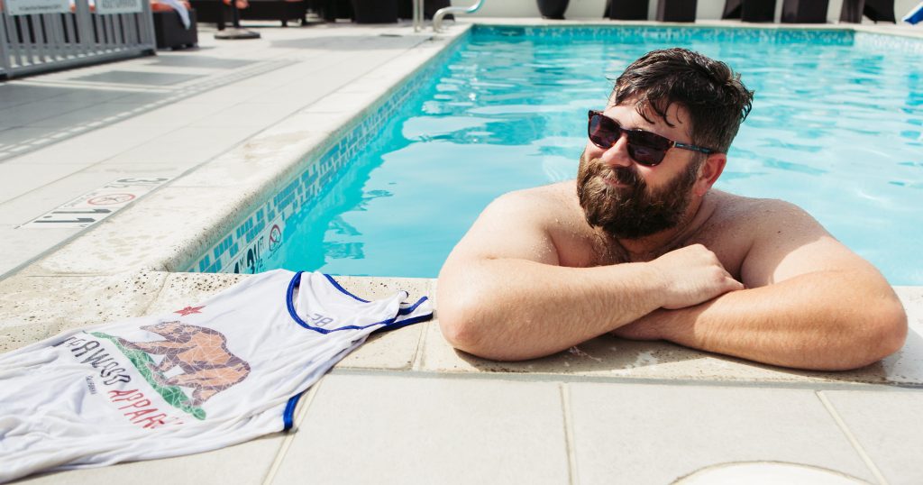 Well-Rounded Gent Chubstr Bearwood Apparel big guy swimwear Ben Sherman sunglasses