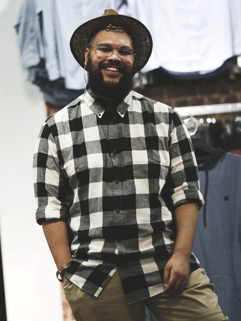 Marquis Neal at JCPenney for Chubstr Sized Up Season 1