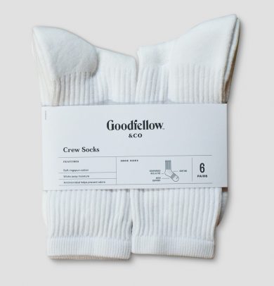 Men's Antimicrobial Resistant Athletic Socks - Goodfellow & Co White 10-13