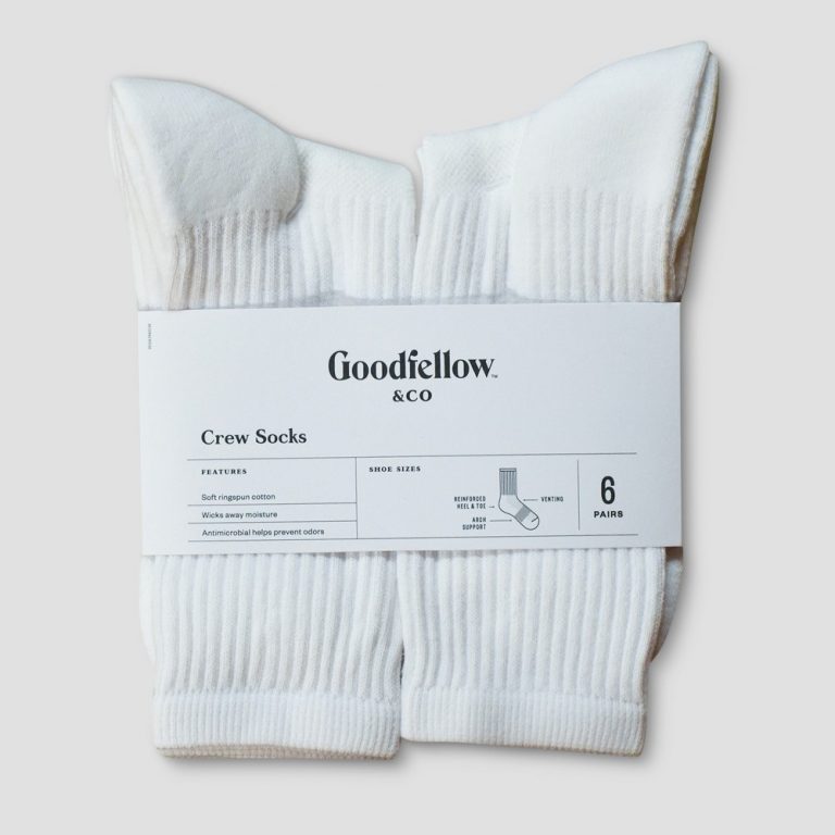 Men's Antimicrobial Resistant Athletic Socks - Goodfellow & Co White 10-13