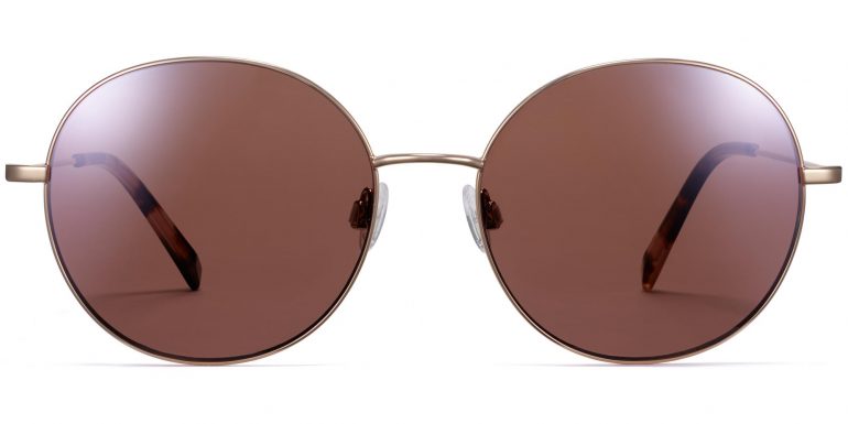 Nellie Extra Wide sunglasses in Polished Gold (Non-Rx)