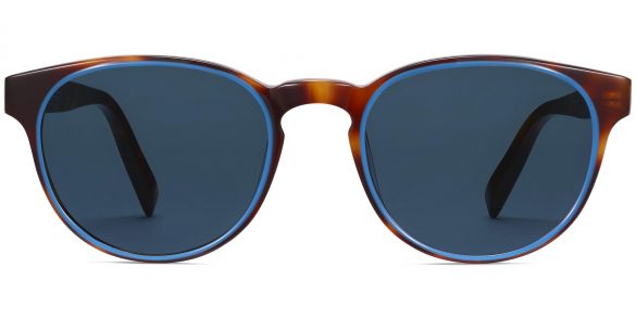 Percey Wide sunglasses in Oak Barrel with Cerulean (Non-Rx)
