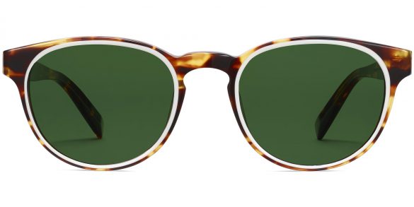 Percey Wide sunglasses in Root Beer with Ecru (Non-Rx)