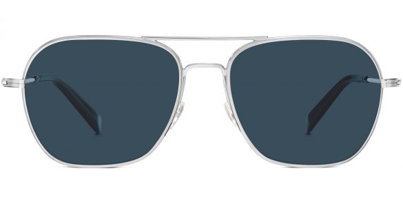 Abe Wide sunglasses in Polished Silver (Non-Rx)