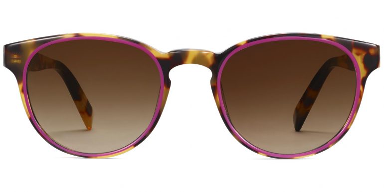 Percey Wide sunglasses in Cider Tortoise with Fuchsia (Non-Rx)