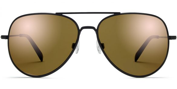 Raider Wide sunglasses in Brushed Ink with Flash Gold lenses (Non-Rx)