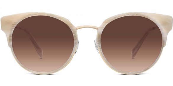 Cleo Wide Sunglasses in Striped Oystershell (Non-Rx)