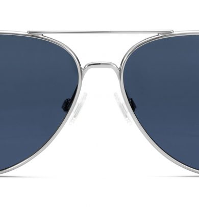 Raider Wide Sunglasses in Polished Silver (Non-Rx)