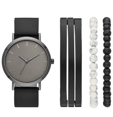Men's Strap Watch Set - Goodfellow & Co Black