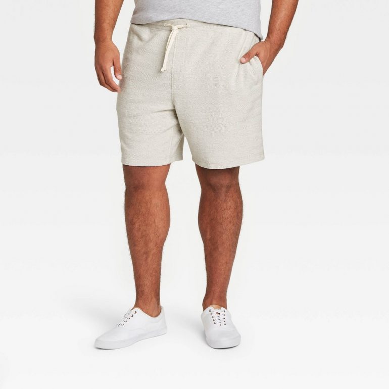 Men's Big & Tall 8.5" Elevated Knit Shorts - Goodfellow & Co - White 2XL