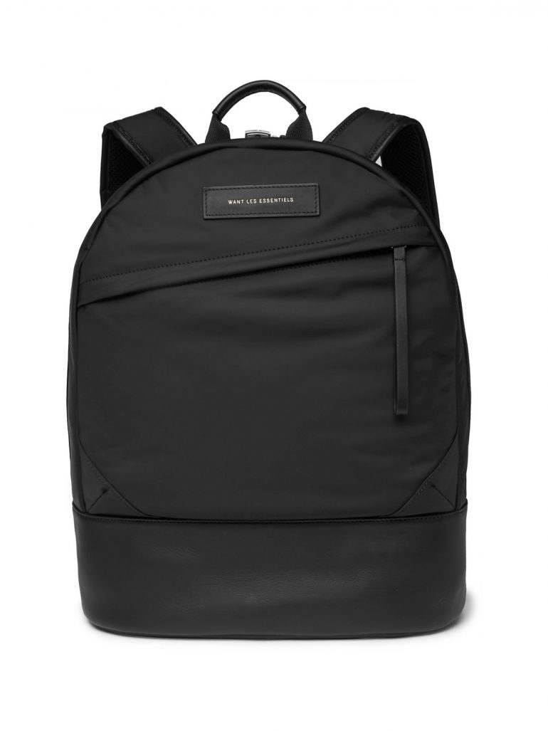 WANT LES ESSENTIELS - Kastrup Leather-Trimmed Shell Backpack - Men - Black