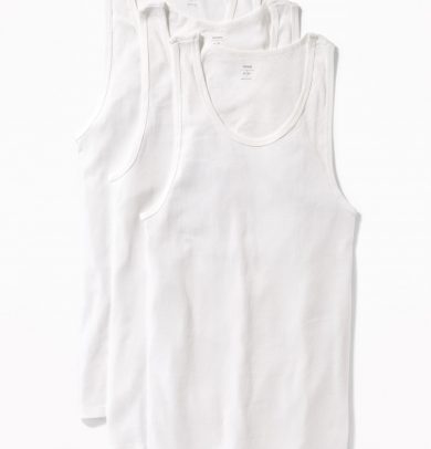 Go-Dry Soft-Washed Rib-Knit Tanks 3-Pack for Men