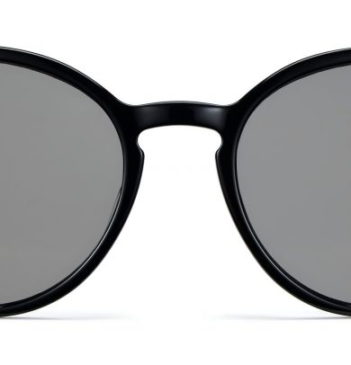 Langley Wide Sunglasses in Jet Black with Polished Gold (Non-Rx)