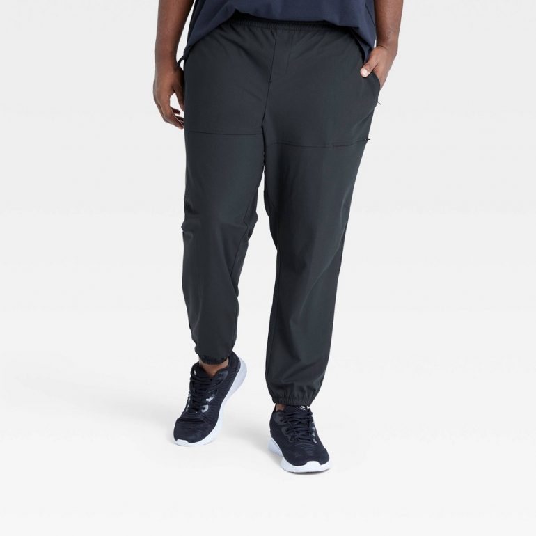 Men's Big & Tall Utility Tapered Joggers - All in Motion Black 3XL