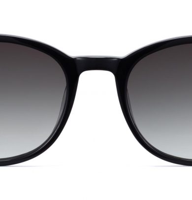 Durand Wide Sunglasses in Jet Black with Gold (Non-Rx)