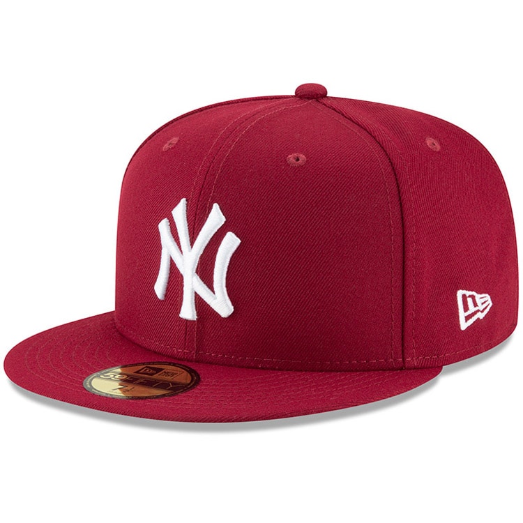 Men's New Era Crimson New York Yankees Fashion Color Basic 59FIFTY Fitted Hat
