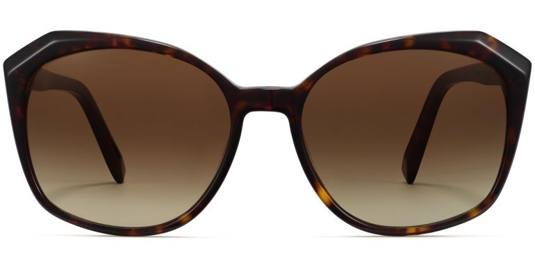 Nancy Wide Sunglasses in Cognac Tortoise (Non-Rx)