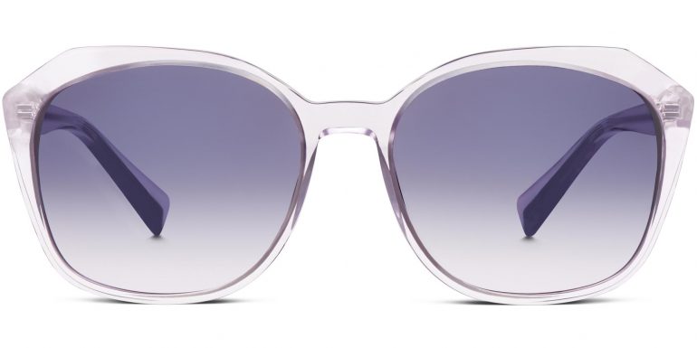 Nancy Wide Sunglasses in Lavender Crystal (Non-Rx)
