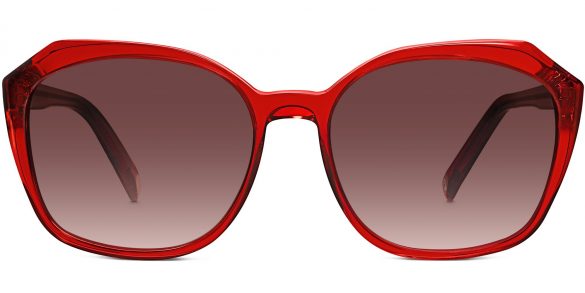 Nancy Wide Sunglasses in Ruby (Non-Rx)