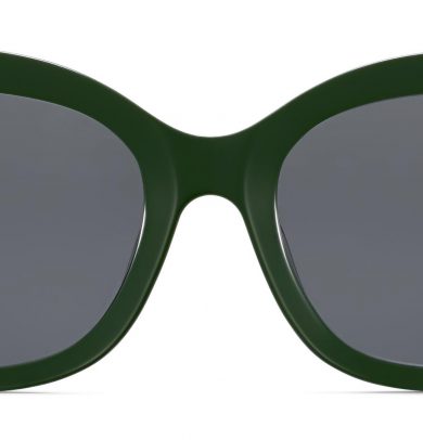 Ada Wide Sunglasses in Forest Green (Non-Rx)