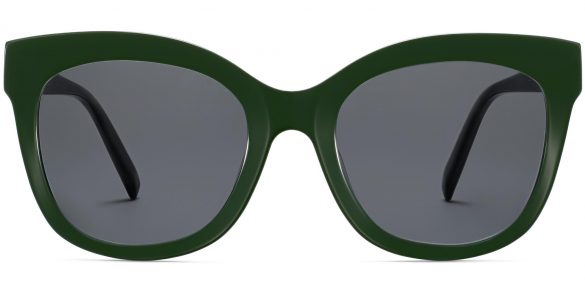 Ada Wide Sunglasses in Forest Green (Non-Rx)