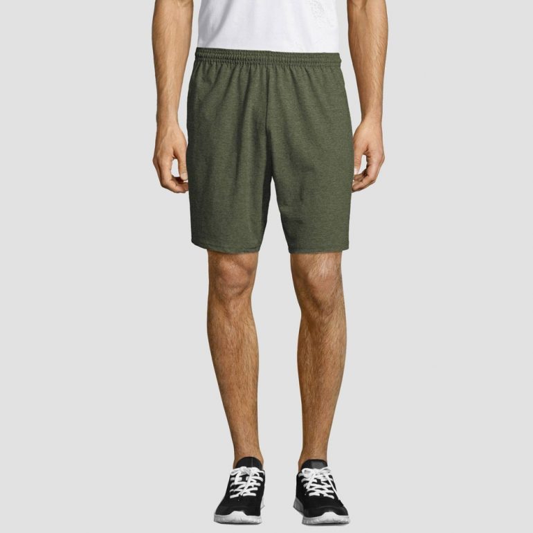 Hanes Men's Big & Tall 7" Jersey Shorts - Green 3XL