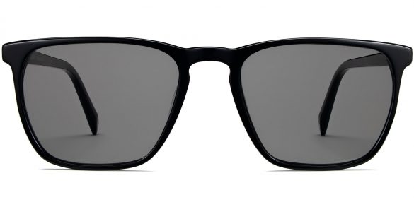 Sutton Wide Sunglasses in Jet Black (Non-Rx)