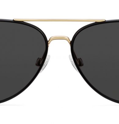 Raider Wide Sunglasses in Brushed Ink with Polished Gold (Non-Rx)
