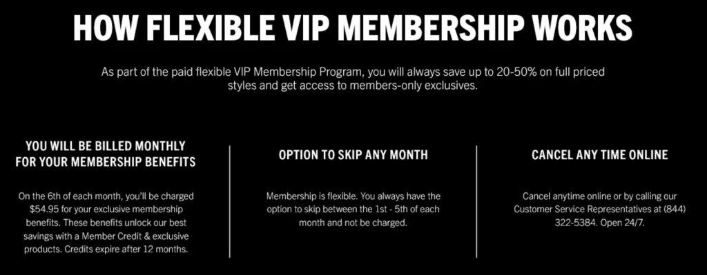 Fabletics VIP membership program details