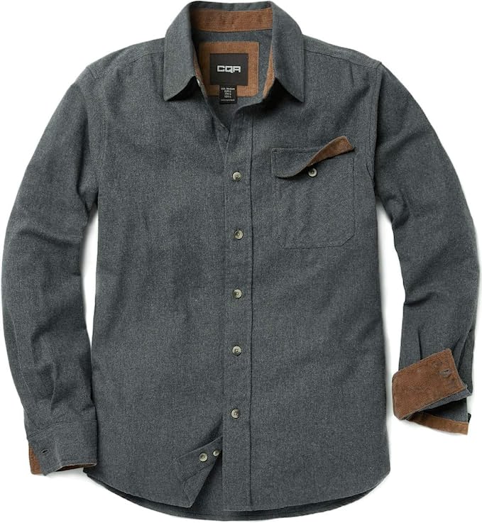 CQR big & tall cotton flannel outdoor shirt