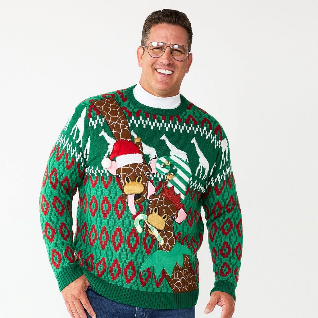 Kohl's big & tall ugly Christmas sweaters