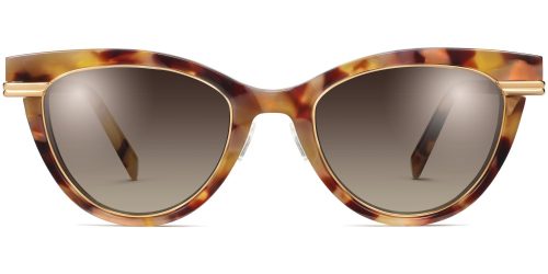 Aurelia Wide Sunglasses in Adobe Tortoise with Polished Gold (Non-Rx)
