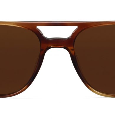 Brimmer Wide Sunglasses in Black Walnut (Non-Rx)