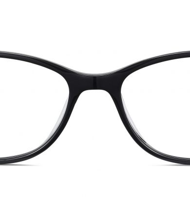 Daisy Wide LBF Eyeglasses in Jet Black (Non-Rx)