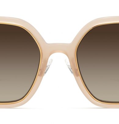 Esperanza Wide Sunglasses in Praline with Polished Gold (Non-Rx)