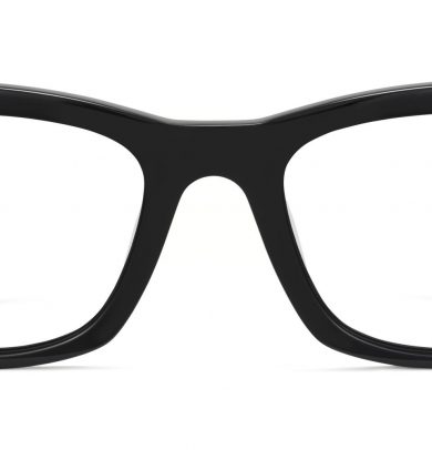 Harris Wide Eyeglasses in Jet Black (Non-Rx)