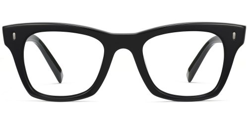 Harris Wide Eyeglasses in Jet Black (Non-Rx)