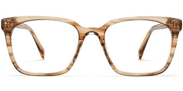Hughes Wide Eyeglasses in Chestnut Crystal (Non-Rx)