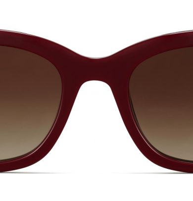Jordi Wide Sunglasses in Oxblood with Striped Elm (Non-Rx)
