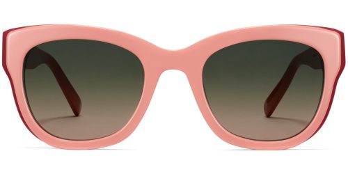 Jordi Wide Sunglasses in Pink Pomelo with Cranberry (Non-Rx)