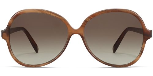Karina Extra Wide Sunglasses in Striped Affogato (Non-Rx)